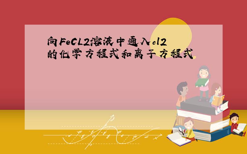 向FeCL2溶液中通入cl2的化学方程式和离子方程式