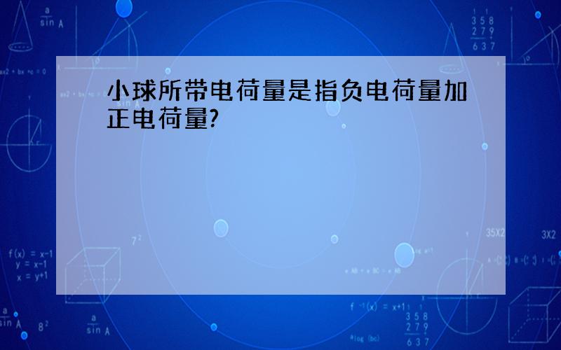 小球所带电荷量是指负电荷量加正电荷量?