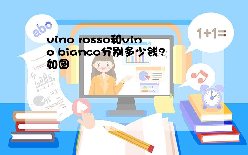 vino rosso和vino bianco分别多少钱?如图