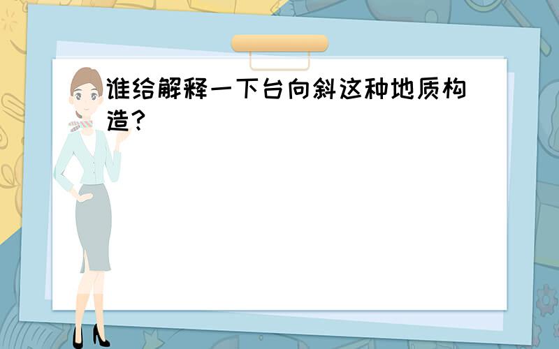 谁给解释一下台向斜这种地质构造?