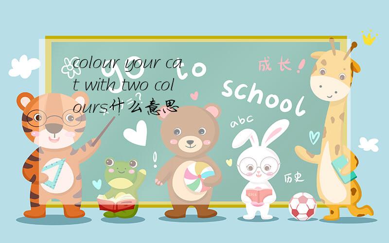 colour your cat with two colours什么意思