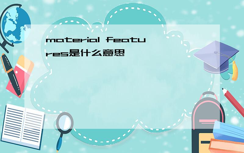 material features是什么意思