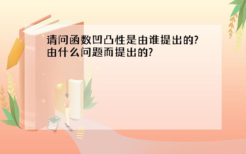 请问函数凹凸性是由谁提出的?由什么问题而提出的?