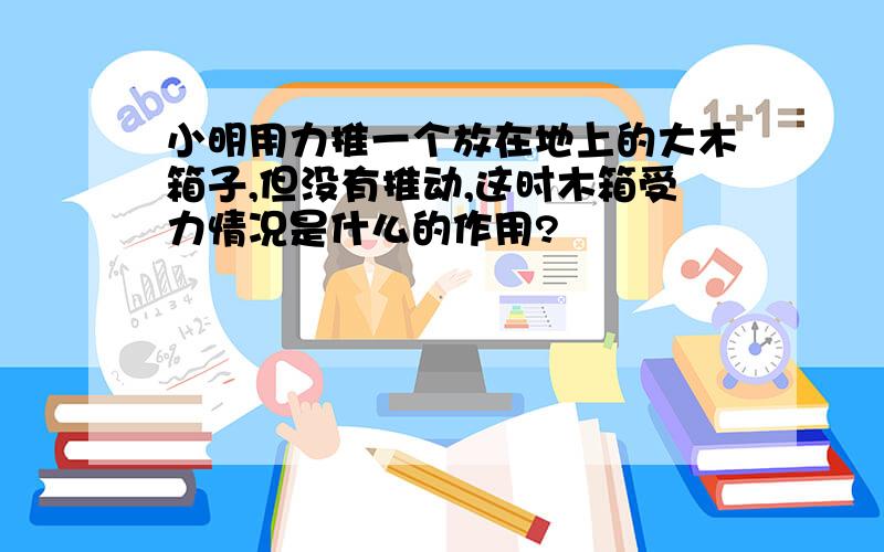 小明用力推一个放在地上的大木箱子,但没有推动,这时木箱受力情况是什么的作用?