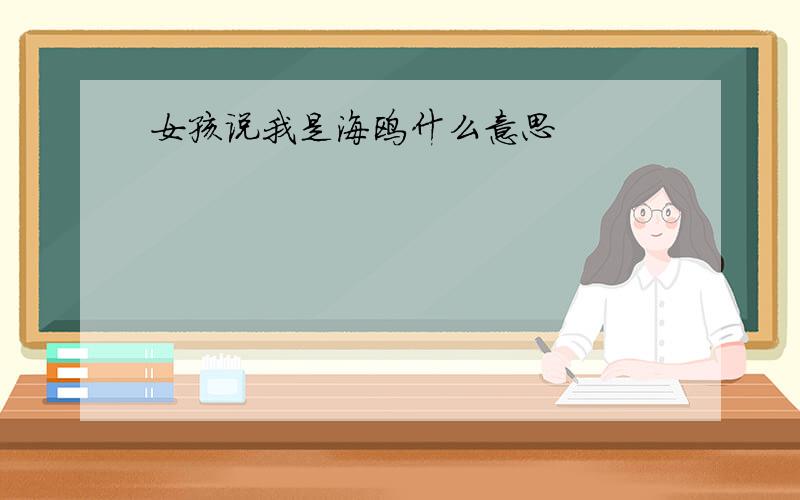 女孩说我是海鸥什么意思