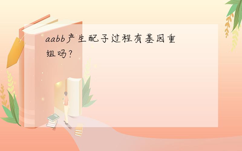 aabb产生配子过程有基因重组吗?