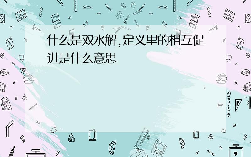 什么是双水解,定义里的相互促进是什么意思