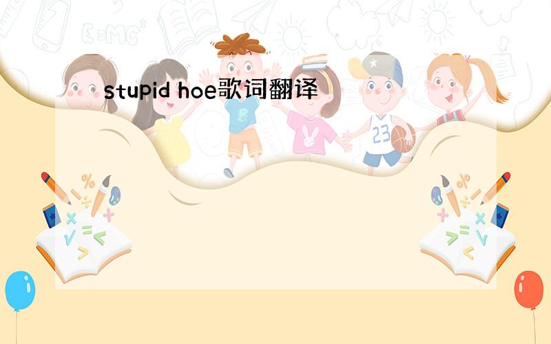 stupid hoe歌词翻译