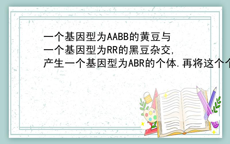 一个基因型为AABB的黄豆与一个基因型为RR的黑豆杂交,产生一个基因型为ABR的个体.再将这个个体用秋水仙素处理则产生A