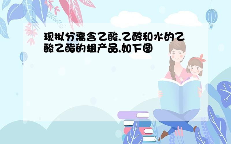 现拟分离含乙酸,乙醇和水的乙酸乙酯的粗产品,如下图