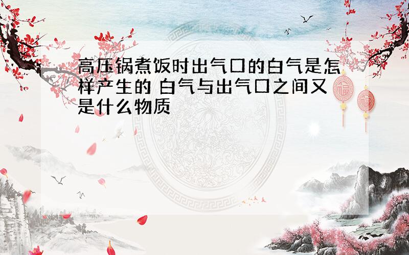 高压锅煮饭时出气口的白气是怎样产生的 白气与出气口之间又是什么物质