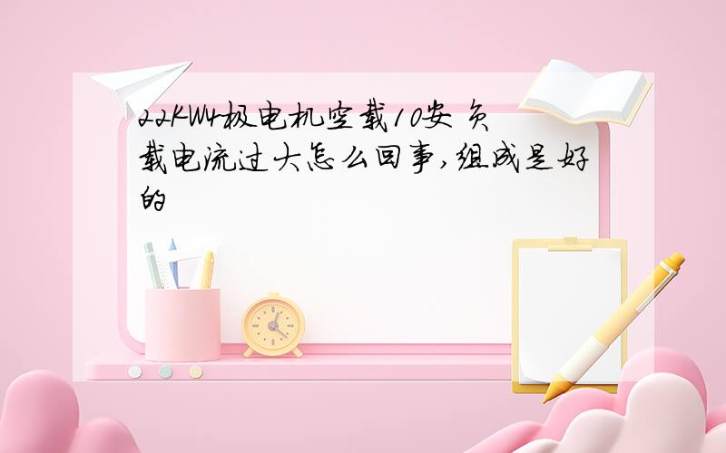 22KW4极电机空载10安负载电流过大怎么回事,组成是好的