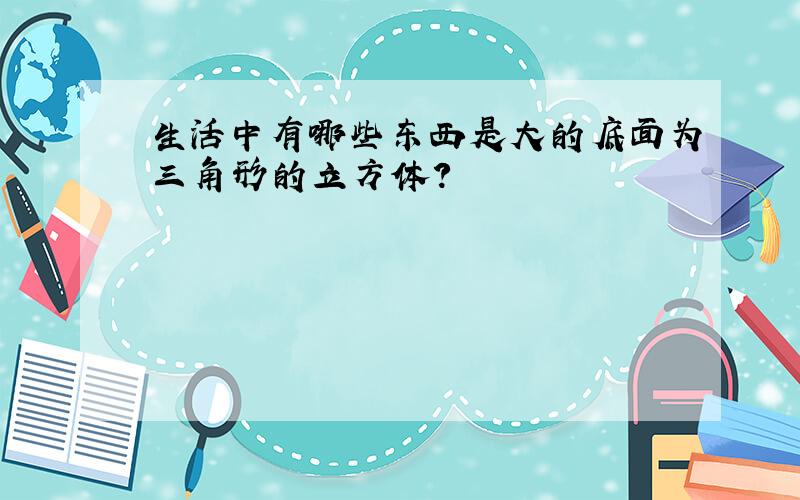 生活中有哪些东西是大的底面为三角形的立方体?