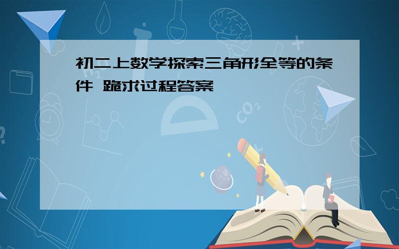 初二上数学探索三角形全等的条件 跪求过程答案