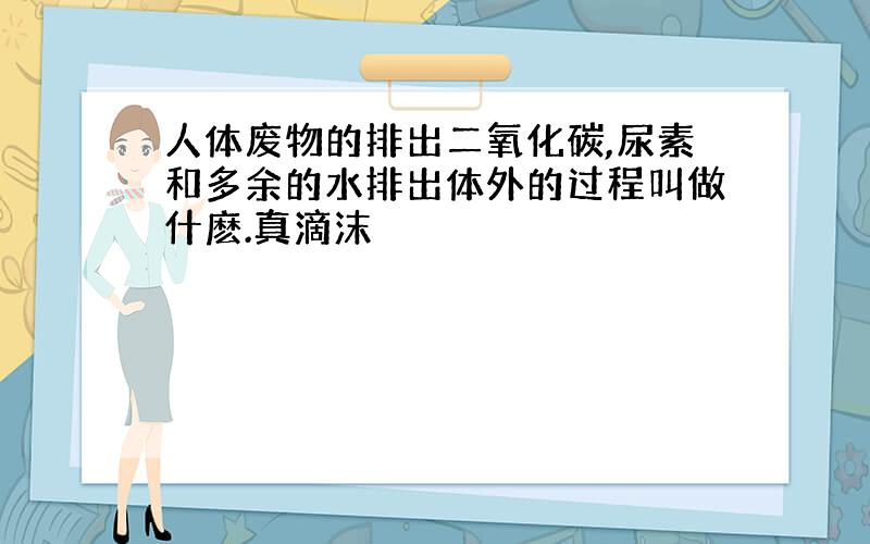 人体废物的排出二氧化碳,尿素和多余的水排出体外的过程叫做什麽.真滴沫