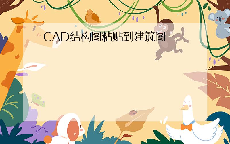 CAD结构图粘贴到建筑图