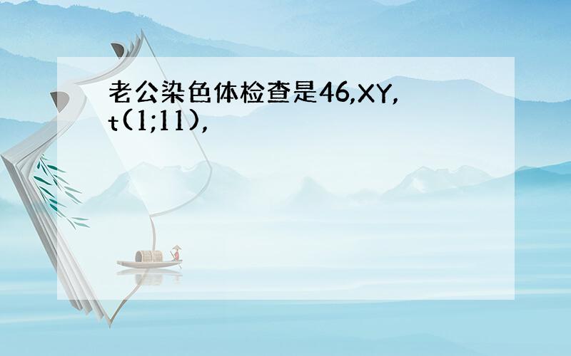 老公染色体检查是46,XY,t(1;11),