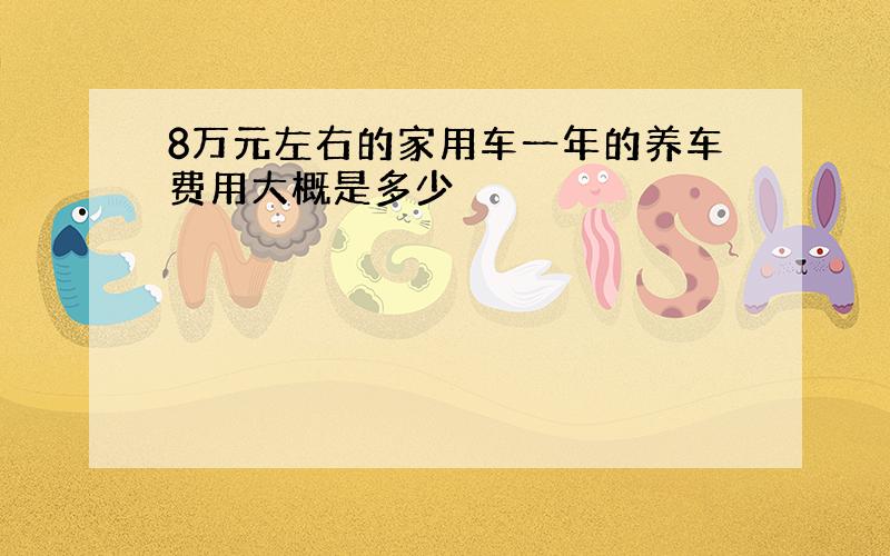 8万元左右的家用车一年的养车费用大概是多少