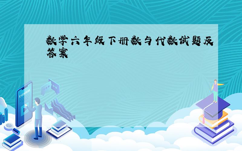 数学六年级下册数与代数试题及答案