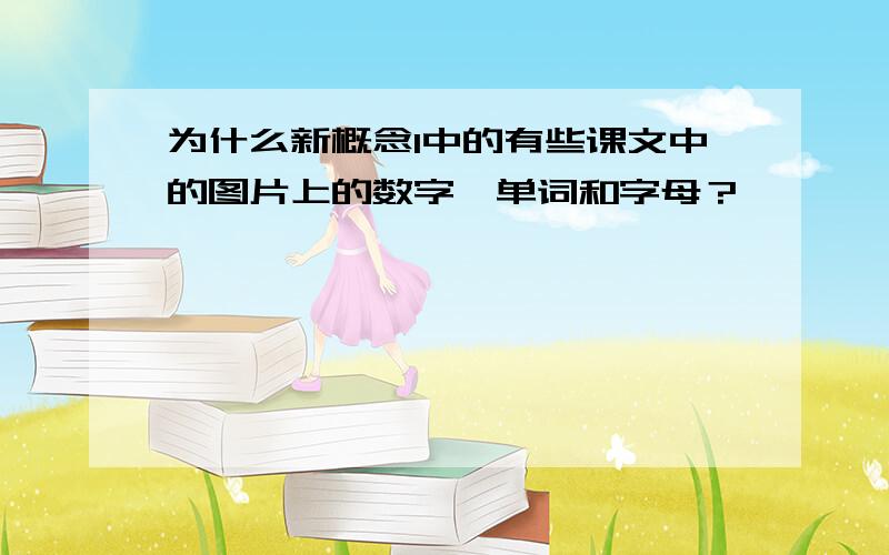 为什么新概念1中的有些课文中的图片上的数字、单词和字母？