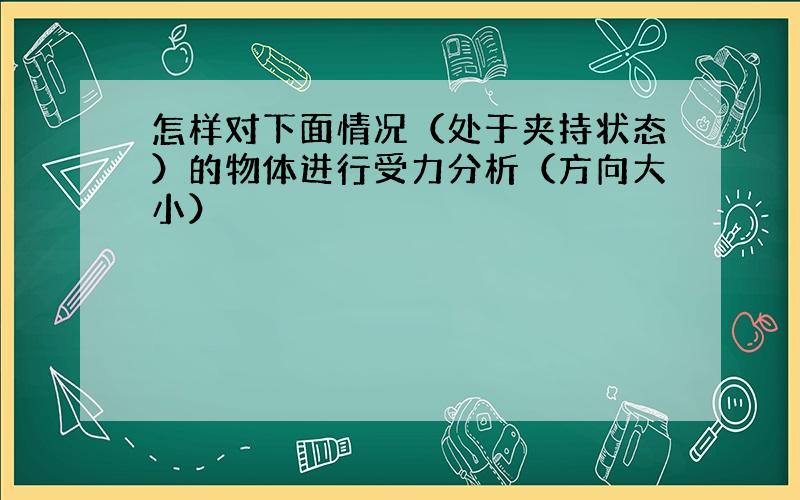 怎样对下面情况（处于夹持状态）的物体进行受力分析（方向大小）