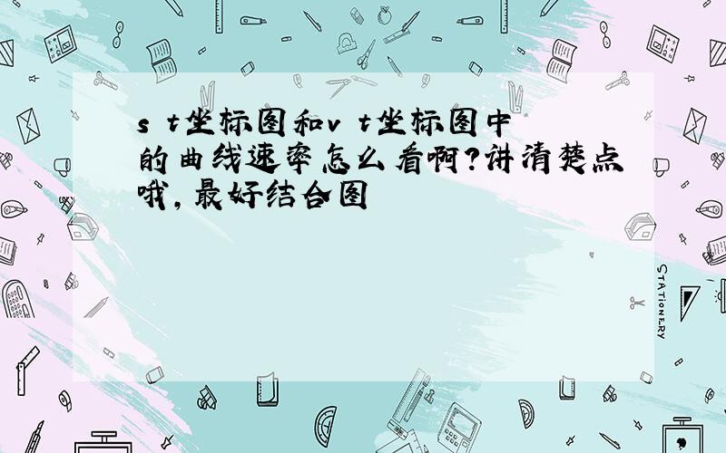 s t坐标图和v t坐标图中的曲线速率怎么看啊?讲清楚点哦,最好结合图