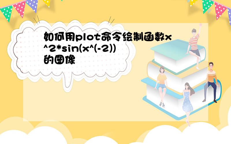 如何用plot命令绘制函数x^2*sin(x^(-2))的图像