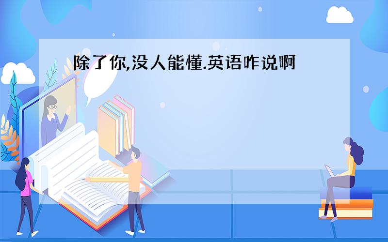 除了你,没人能懂.英语咋说啊