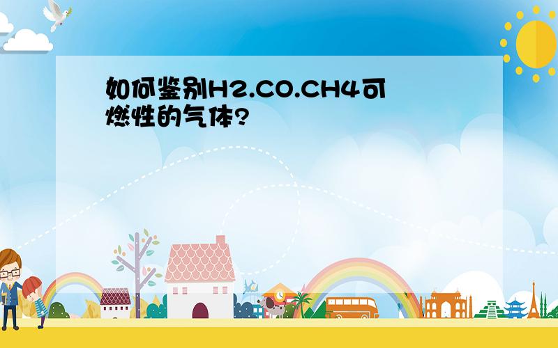 如何鉴别H2.CO.CH4可燃性的气体?