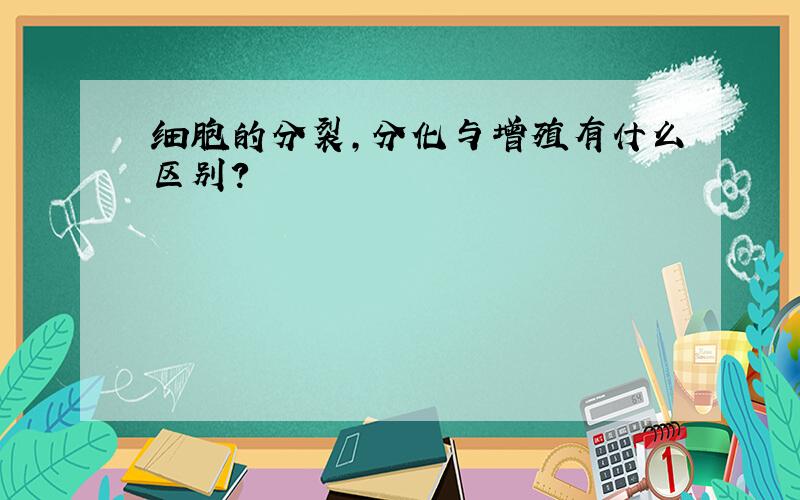 细胞的分裂,分化与增殖有什么区别?