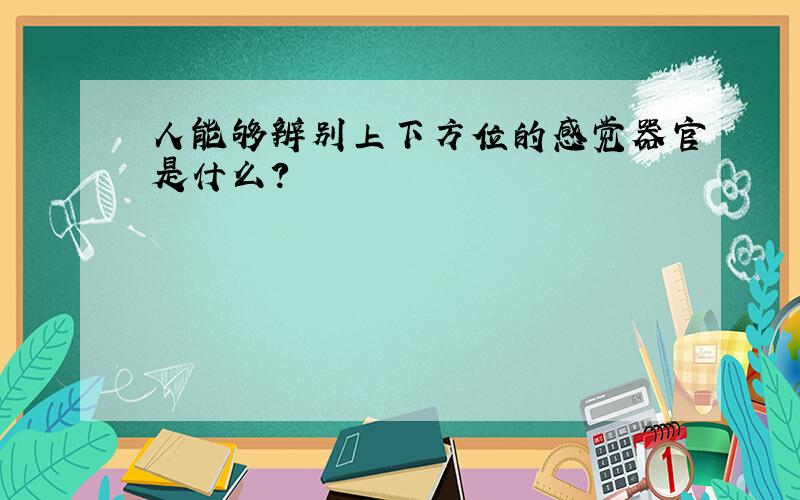 人能够辨别上下方位的感觉器官是什么?