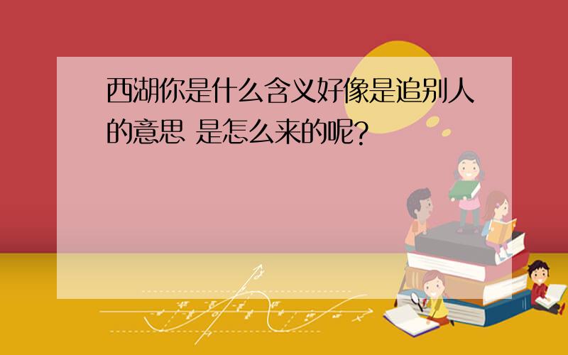 西湖你是什么含义好像是追别人的意思 是怎么来的呢?