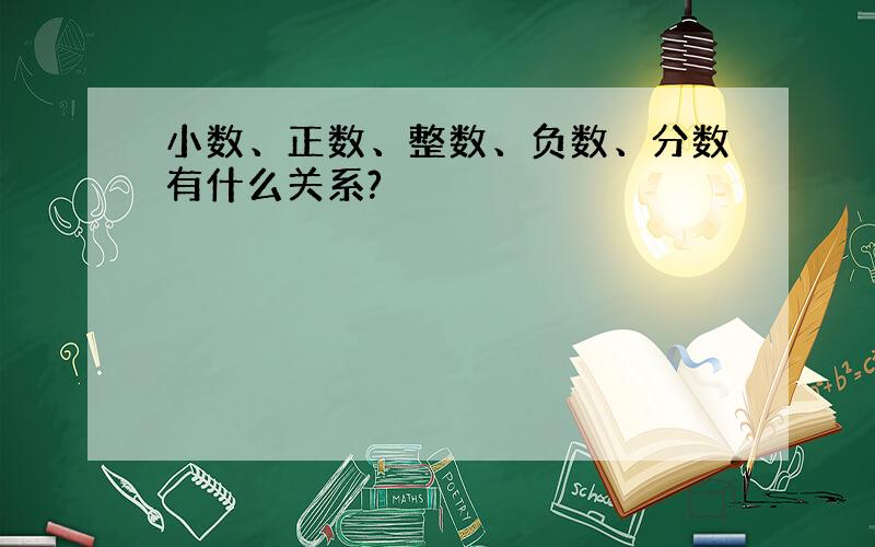 小数、正数、整数、负数、分数有什么关系?