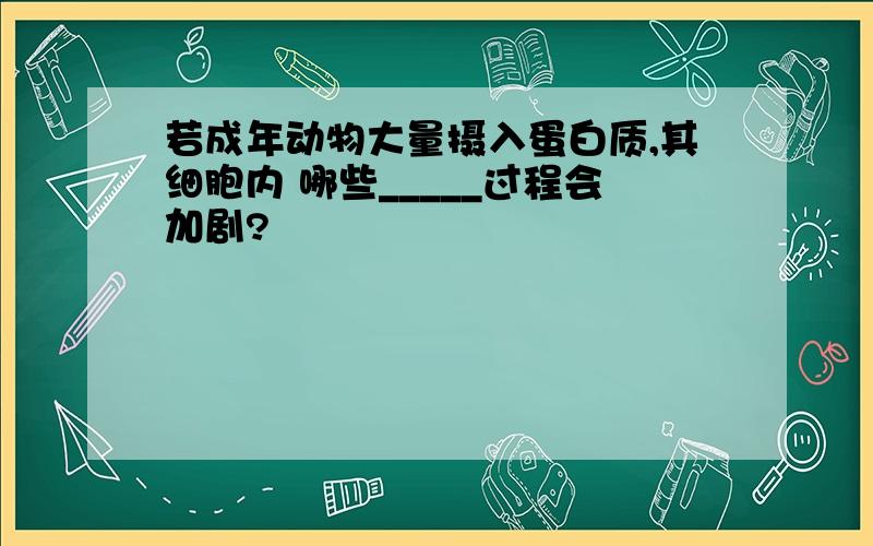 若成年动物大量摄入蛋白质,其细胞内 哪些_____过程会加剧?