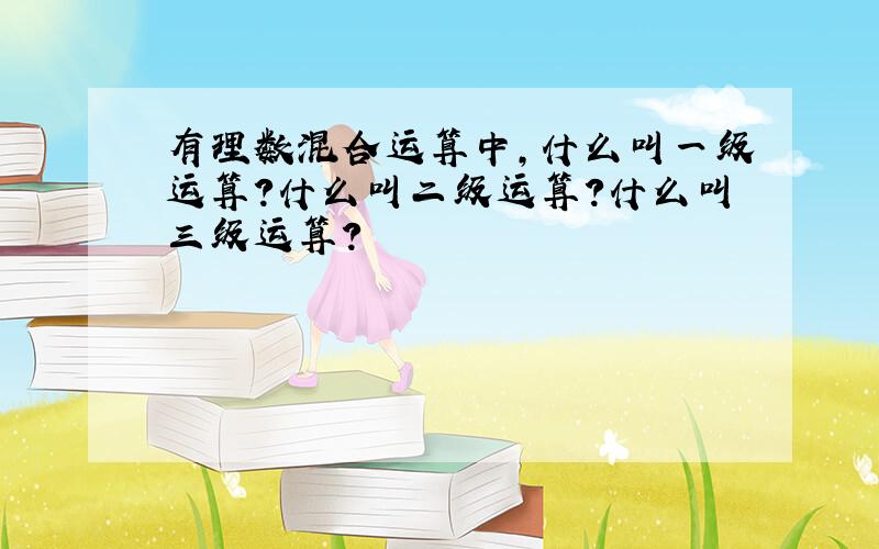 有理数混合运算中,什么叫一级运算?什么叫二级运算?什么叫三级运算?