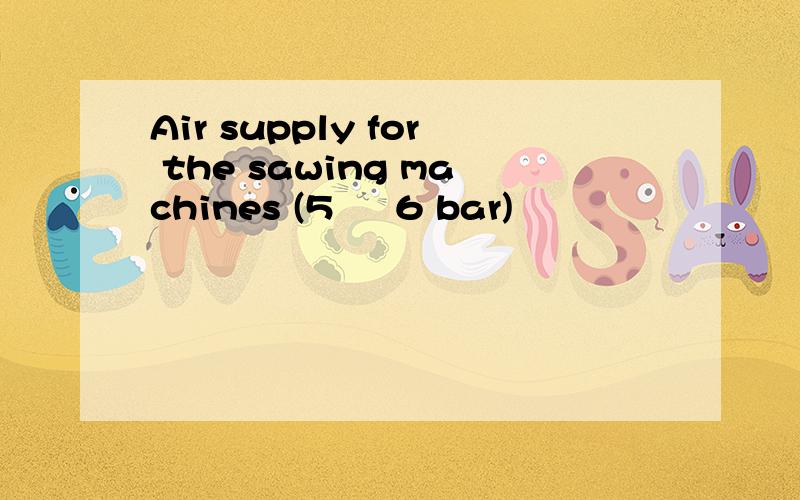 Air supply for the sawing machines (5 – 6 bar)