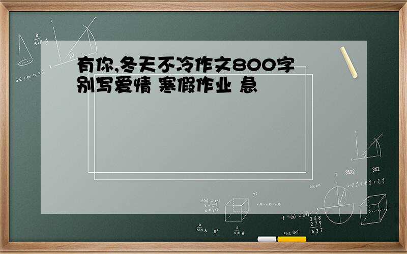 有你,冬天不冷作文800字 别写爱情 寒假作业 急