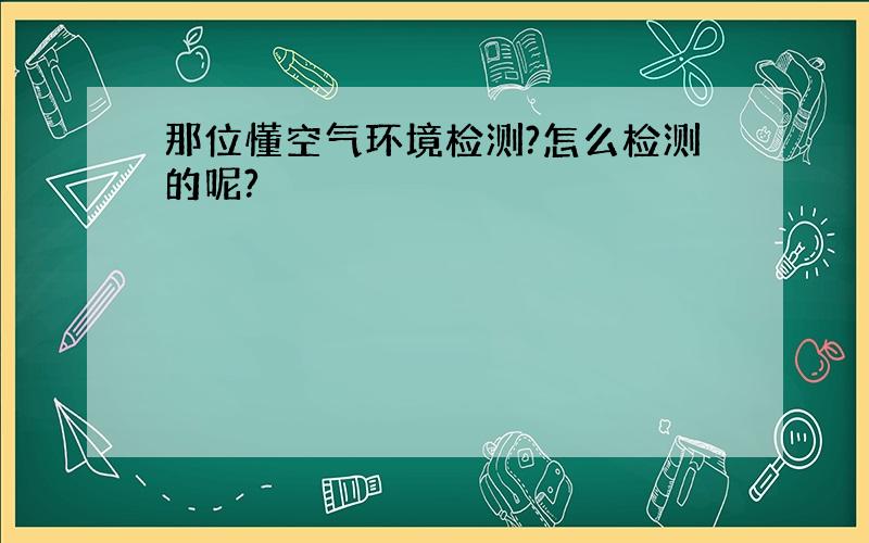 那位懂空气环境检测?怎么检测的呢?