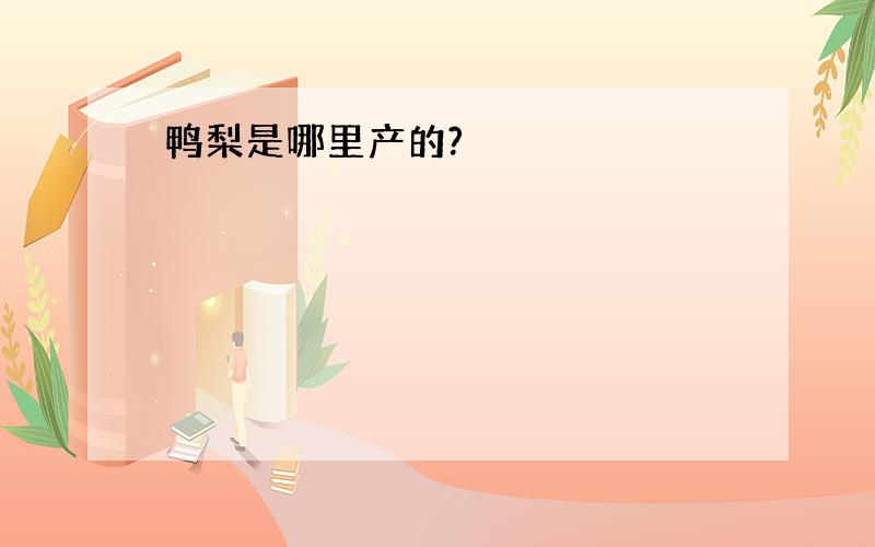 鸭梨是哪里产的?