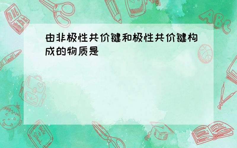 由非极性共价键和极性共价键构成的物质是