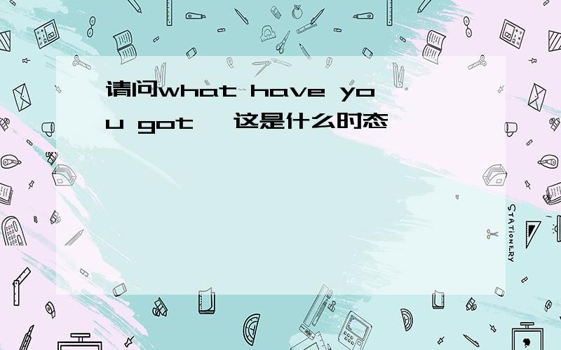 请问what have you got ,这是什么时态