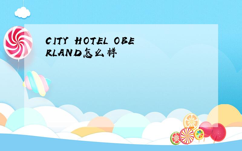 CITY HOTEL OBERLAND怎么样