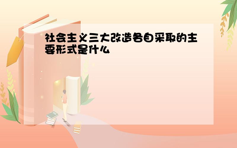 社会主义三大改造各自采取的主要形式是什么