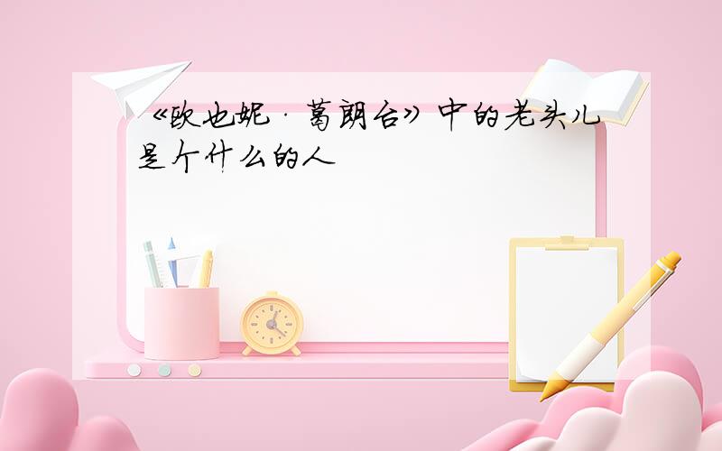 《欧也妮·葛朗台》中的老头儿是个什么的人