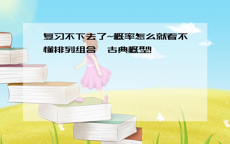 复习不下去了~概率怎么就看不懂排列组合,古典概型!