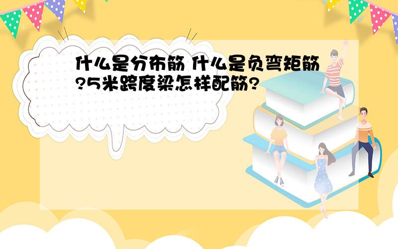 什么是分布筋 什么是负弯矩筋?5米跨度梁怎样配筋?