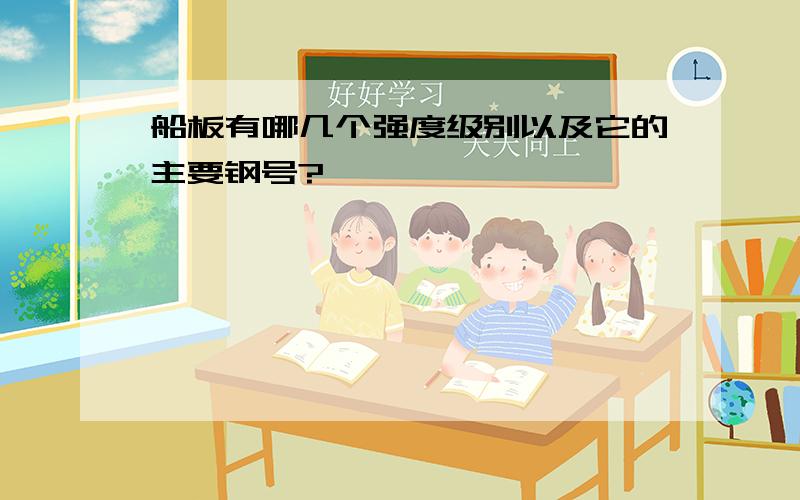 船板有哪几个强度级别以及它的主要钢号?