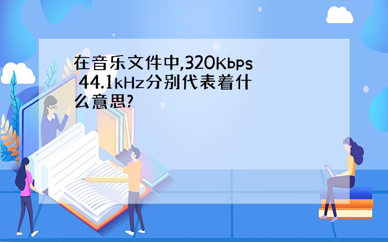 在音乐文件中,320Kbps 44.1kHz分别代表着什么意思?