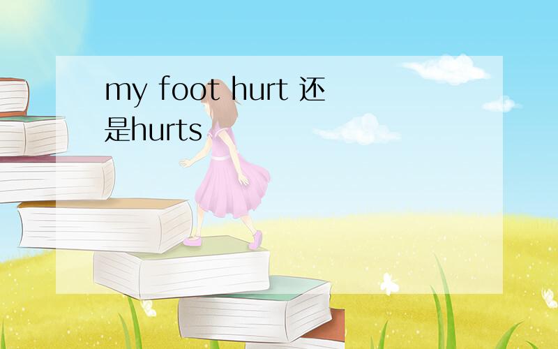 my foot hurt 还是hurts