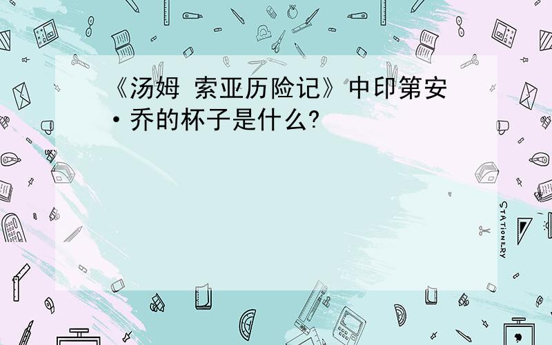 《汤姆 索亚历险记》中印第安·乔的杯子是什么?